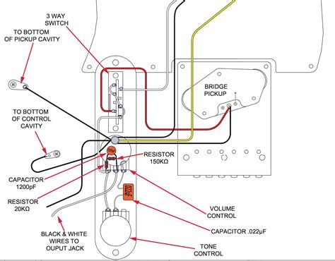 telecaster wiring diagram with treble bleed 